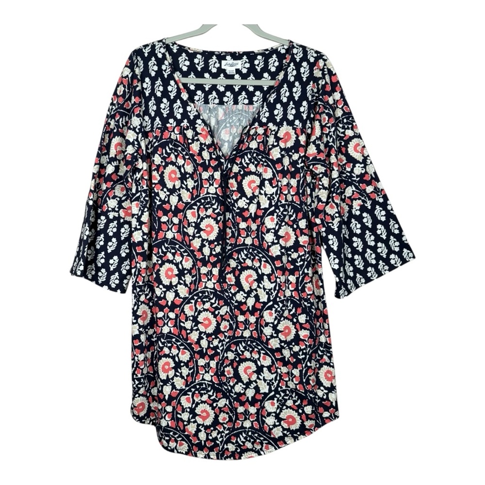 Lucky Brand Floral Print Night Gown Sleep Shirt Size S